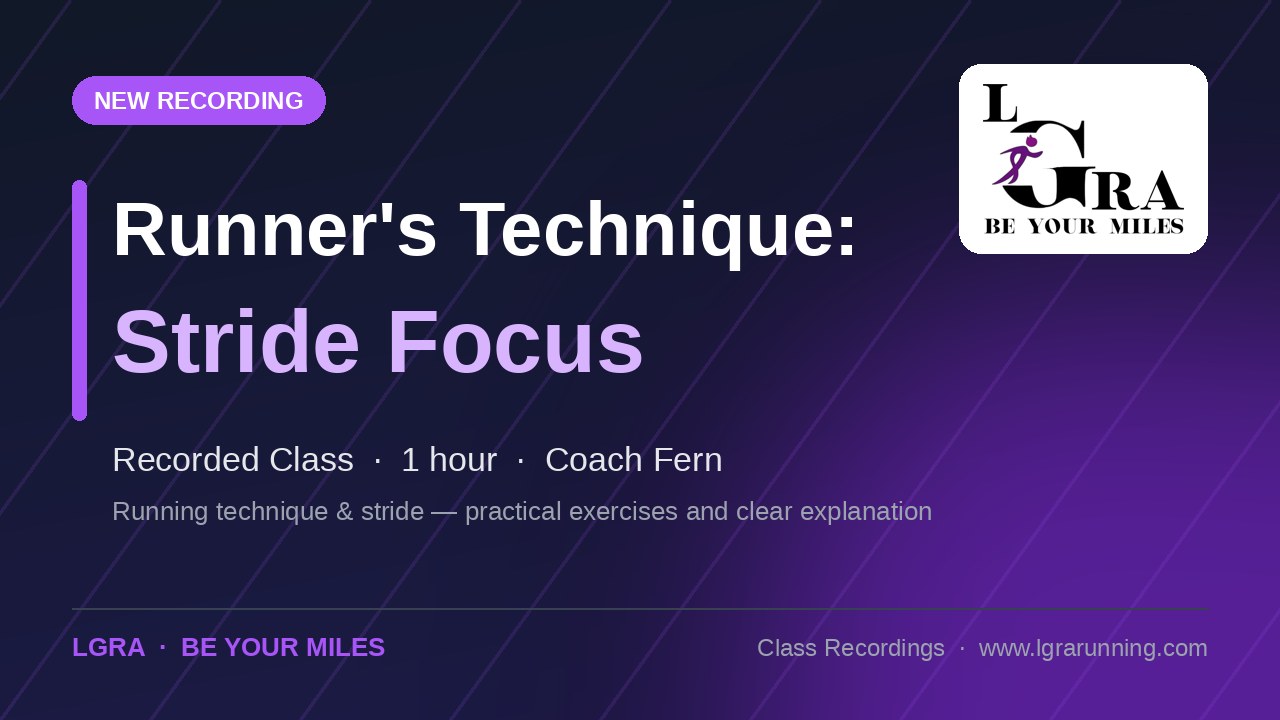 Runner's Technique: Stride Focus